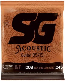 Encordoamento para Violo SG em Ao .009 Extra Light Bronze 85/15