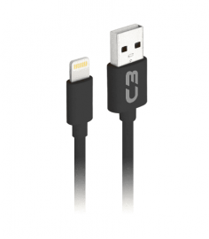 Cabo USB X Lightning 1M 2A CB-L10BK Preto C3Tech