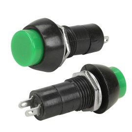Chave Push Button C/Trava PSB-11a Verde - 2 Terminar 023-9622