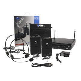 Microfone Sem Fio com Receptor e 2 Microfone de Headset/Lapela PIX - 055-0004 