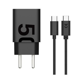 Carregador De Parede Motorola Turbo Power Dou 50w com Cabo USB-C Bivolt