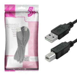 Cabo USB 2.0 A Macho + B Macho 