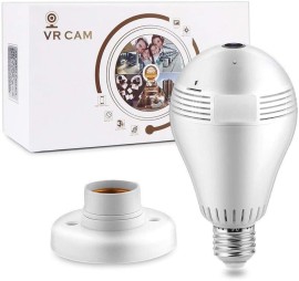 Cmera IP Lmpada Led 360 VR-C9-C VR Cam Panormica Espi Wifi Infravermelho Viso Noturna