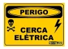 Placa De Advert�ncia Perigo Cerca El�trica Alum�nio