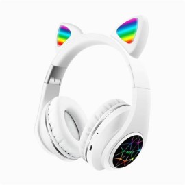 Fone de Ouvido Orelha de gato Sem Fio bluetooth - Branco M2