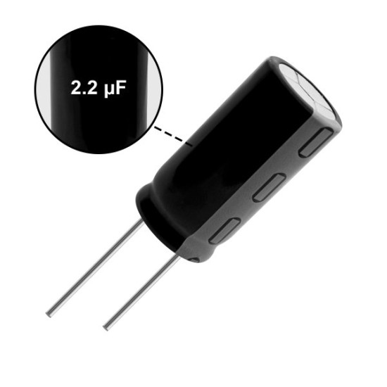 Capacitor Eletrol�tico | 2,2uF/63V | 105�C