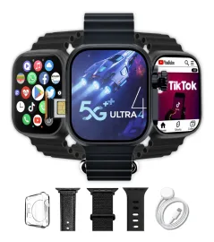 Smartwatch 5g Ultra 4 Ai 16gb 4pulseira Serie 11 Chip C�mera