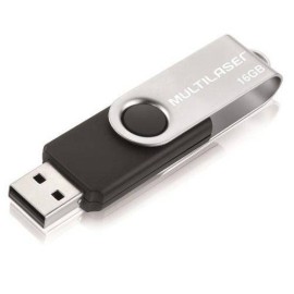 Pen Drive Multilaser TWIST Preto 16GB - PD588