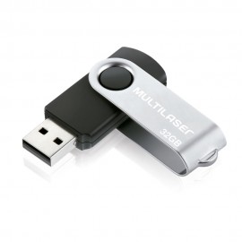 Pen Drive Multilaser Twist USB  32GB Preto - PD589