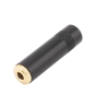 Jack J2 stereo metal, corpo preto, conector n�quel banhado a ouro