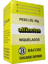 Alfinete costura N�28 niquelados 50g Bacchi 