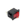 CHAVE COMUTADORA ON OFF 2 POLOS QUADRADA (KCD1-101) - ON/OFF, COM LED, VERMELHA, 10/12Vdc - 6A/24Vdc