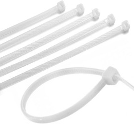  Abraadeira Branca de Nylon Pacote com 100 Peas 