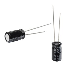 Capacitor Eletroltico 0,47uf x 250v 105 Graus