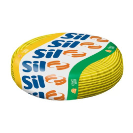 Cabo Flex�vel 1,5mm Amarelo Sil 750v 70gr Rolo 100m