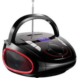 Caixa de Som Multilaser Boombox Bluetooth 5 em 1 Preta e Vermelha - SP186